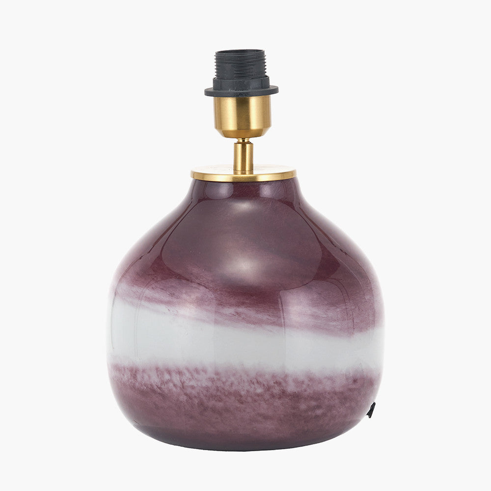 Juno Deep Plum Ombre Glass Table Lamp