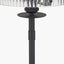 Clara Ribbed Glass Black Metal Round Table Lamp