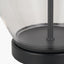 Rowen Clear Bottle Shaped Glass and Black Metal Table Lamp