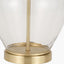 Rowen Clear Bottle Shaped Glass and Champagne Metal Table Lamp