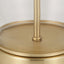 Rowen Clear Bottle Shaped Glass and Champagne Metal Table Lamp