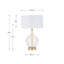 Rowen Clear Bottle Shaped Glass and Champagne Metal Table Lamp