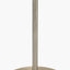 Seraphine Matt Antique Brass Metal and White Cotton Mix Scallop Shaded Table Lamp