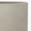 Everett Ribbed Metal Stick Table Lamp Base with Lino 35cm Grey Self Lined Linen Cylinder Lampshade