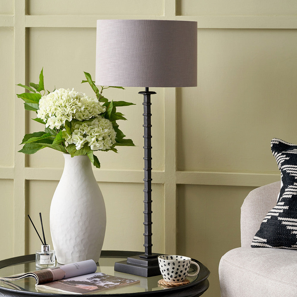 Everett Ribbed Metal Stick Table Lamp Base