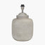 Raj Stone Grey Hammered Metal Urn Shaped Lamp Base with Lino 40cm Black Self Lined Linen Cylinder Lampshade