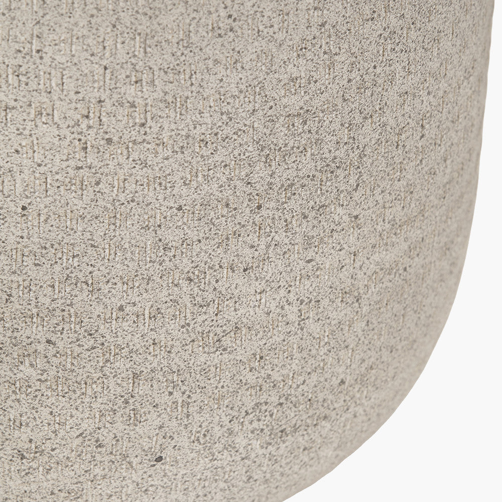 Raj Stone Grey Hammered Metal Urn Shaped Lamp Base