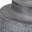 Raj Charcoal Grey Hammered Metal Urn Shaped Lamp Base with Lino 40cm White Self Lined Linen Cylinder Lampshade