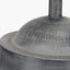 Raj Charcoal Grey Hammered Metal Urn Shaped Lamp Base with Lino 40cm White Self Lined Linen Cylinder Lampshade