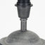 Raj Charcoal Grey Hammered Metal Urn Shaped Lamp Base with Lino 40cm White Self Lined Linen Cylinder Lampshade