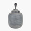 Raj Charcoal Grey Hammered Metal Urn Shaped Lamp Base