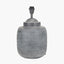 Raj Charcoal Grey Hammered Metal Urn Shaped Lamp Base