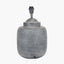 Raj Charcoal Grey Hammered Metal Urn Shaped Lamp Base