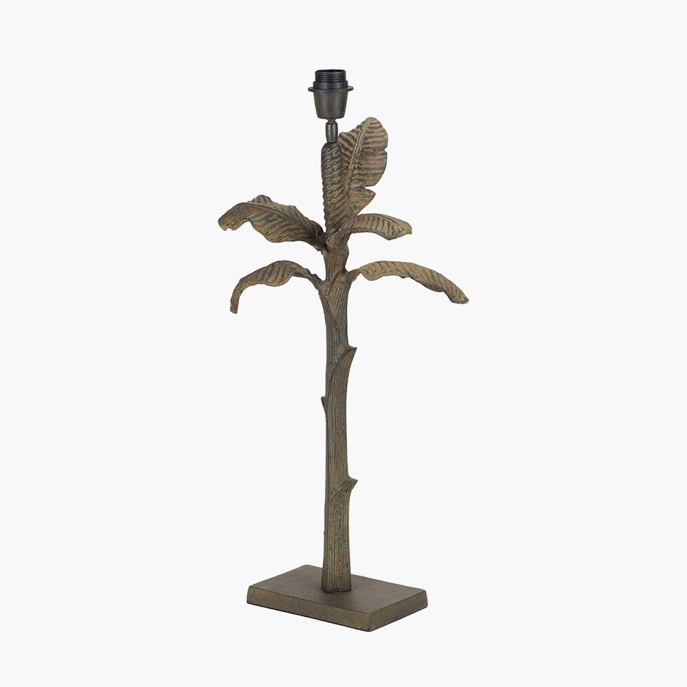 Bali Verdi Gris Metal Palm Tree Table Lamp Base