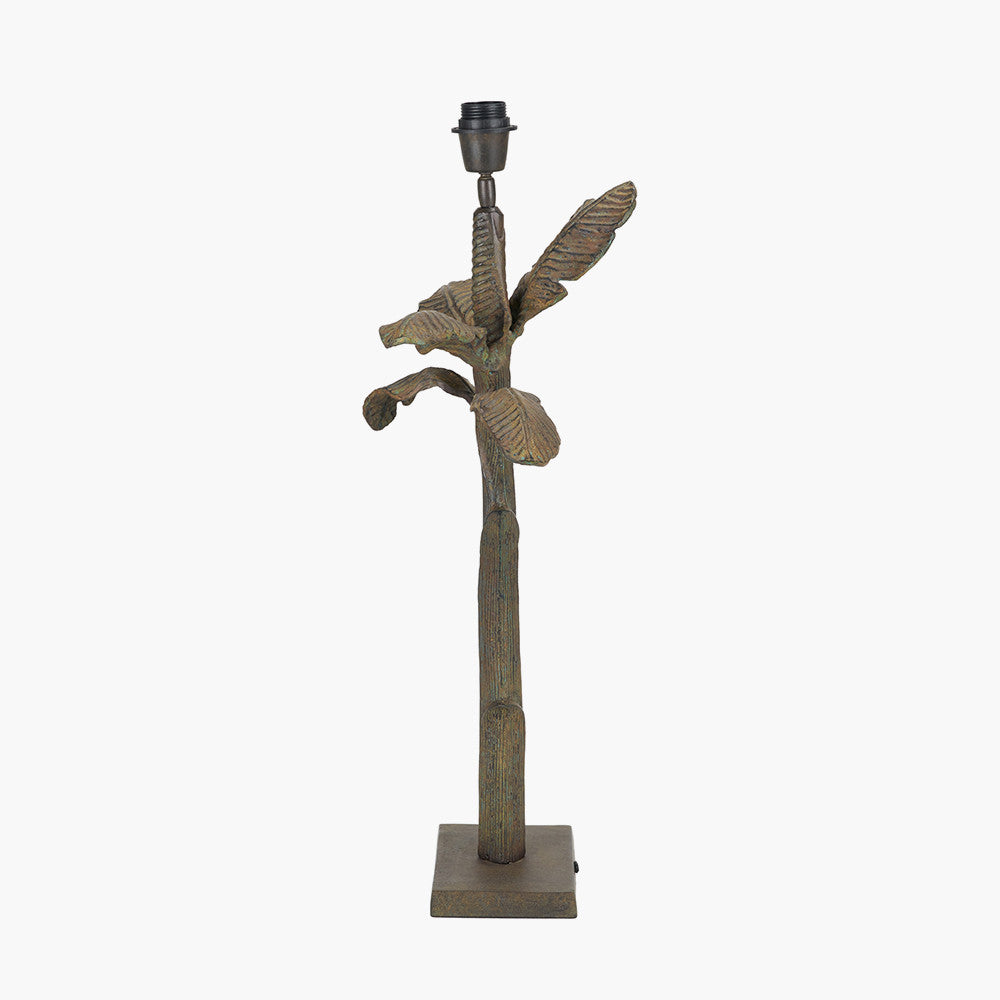 Bali Verdi Gris Metal Palm Tree Table Lamp Base