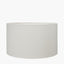 Corby Clear Glass Table Lamp Base with Henry 40cm White Handloom Cylinder Lampshade