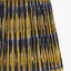 Corby Clear Glass Table Lamp Base  with Suri 40 cm Navy and Yellow Ikat Patterned Mushroom Pleat Tapered Lampshade