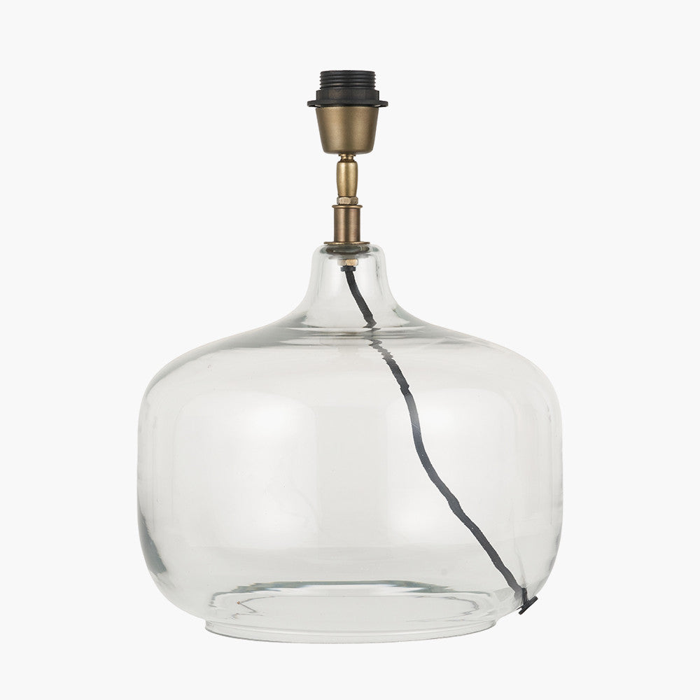 Corby Clear Glass Table Lamp Base