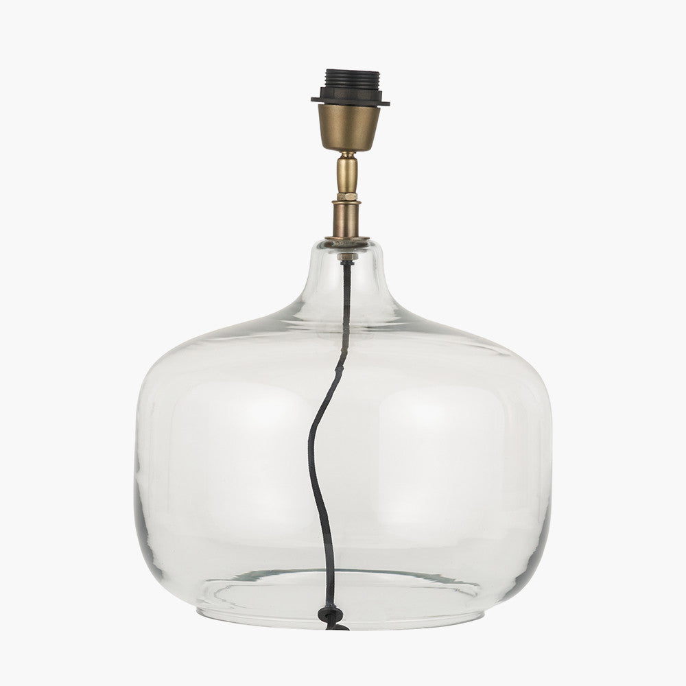 Corby Clear Glass Table Lamp Base