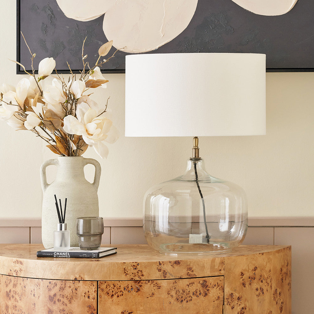 Corby Clear Glass Table Lamp Base