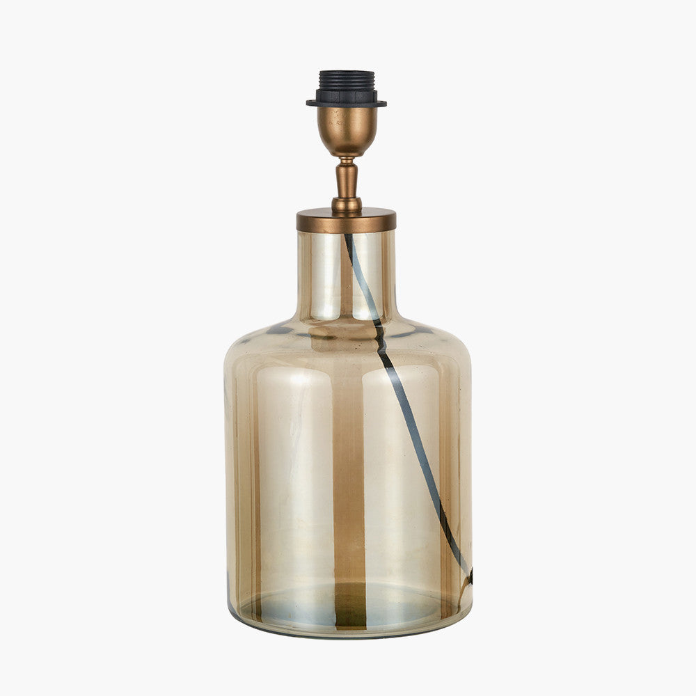 Palmo Smoke Lustre Glass Bottle Table Lamp Base