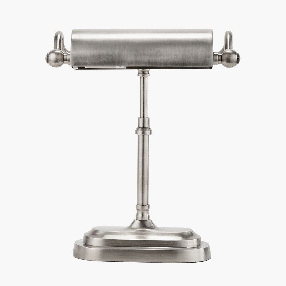 Ashford Antique Silver Metal Bankers Table Lamp