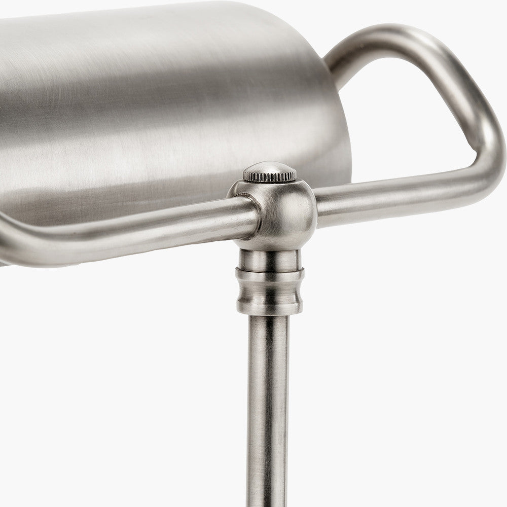 Ashford Antique Silver Metal Bankers Table Lamp