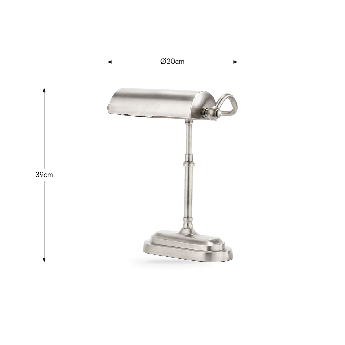 Ashford Antique Silver Metal Bankers Table Lamp
