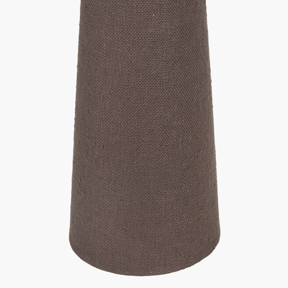 Mirissa Bitter Chocolate Slubby Handloom Fabric Table Lamp
