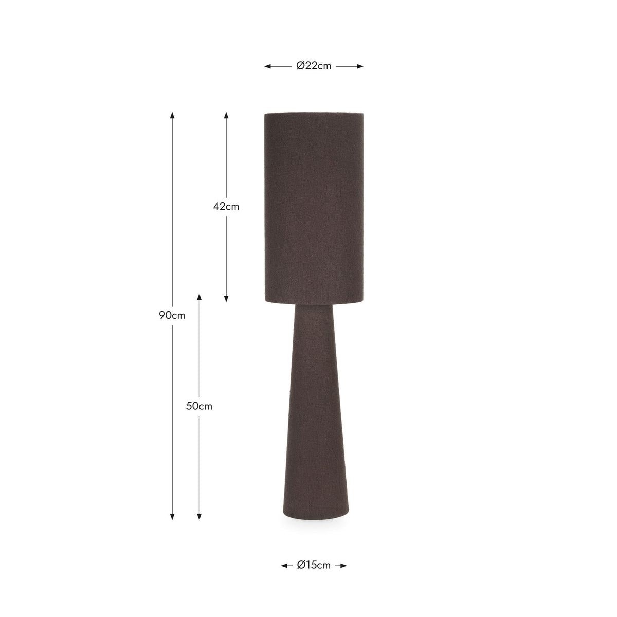 Mirissa Bitter Chocolate Slubby Handloom Fabric Table Lamp