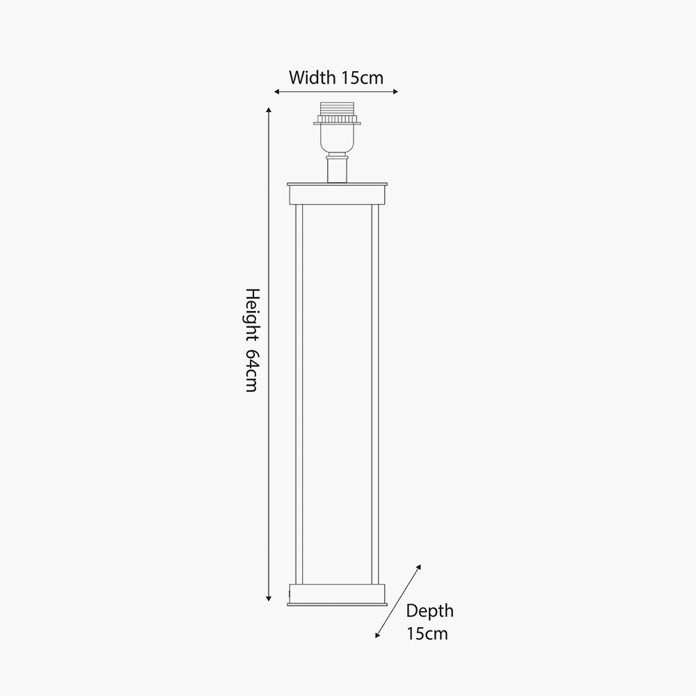 Langston Nickel Metal Column Table Lamp - Base Only