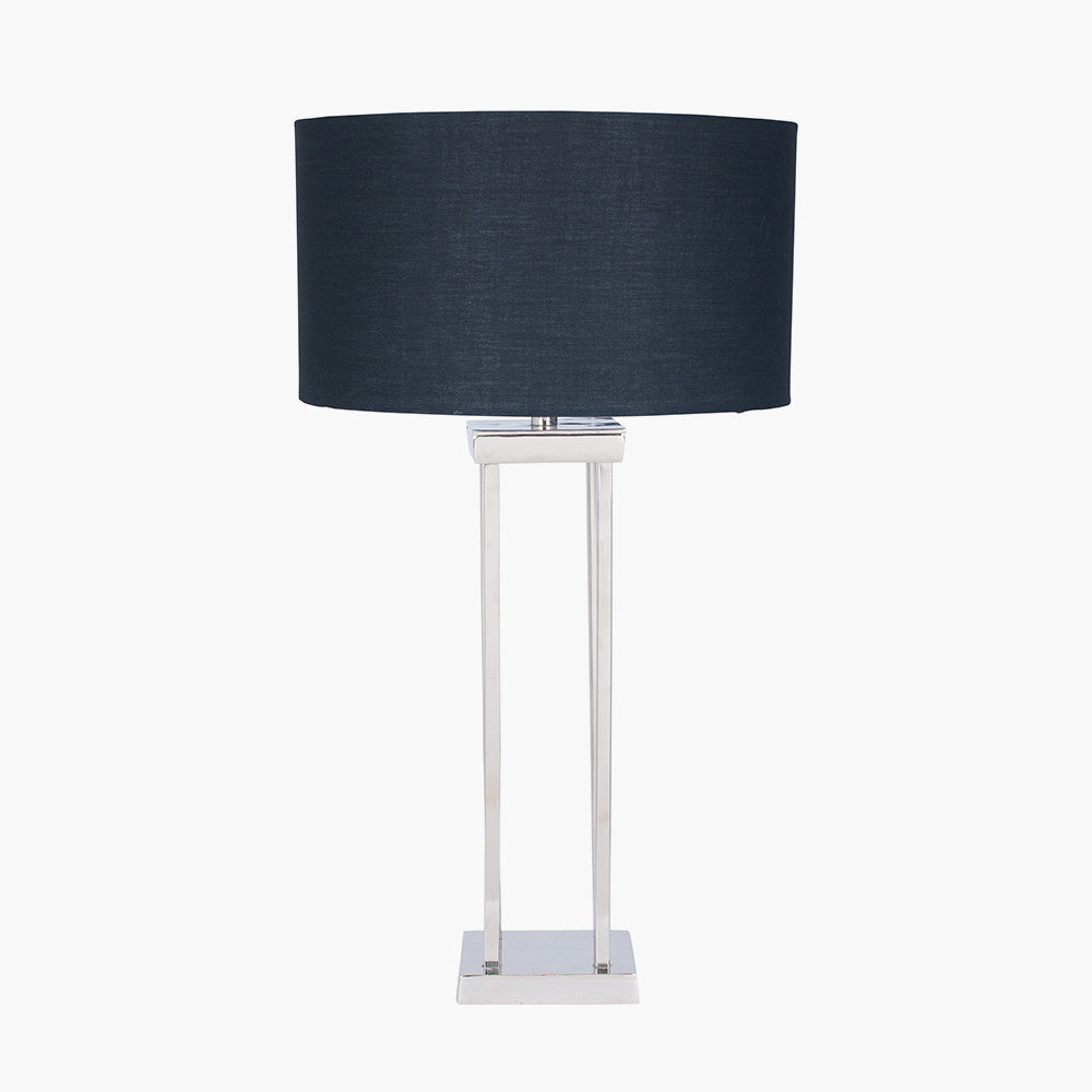 Langston Nickel Metal Column Table Lamp - Base Only