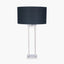 Langston Nickel Metal Column Table Lamp - Base Only