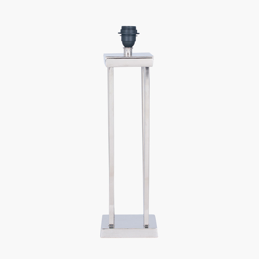 Langston Nickel Metal Column Table Lamp - Base Only