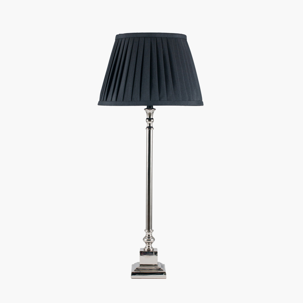 Claudius Nickel Metal Stick Table Lamp - Base Only