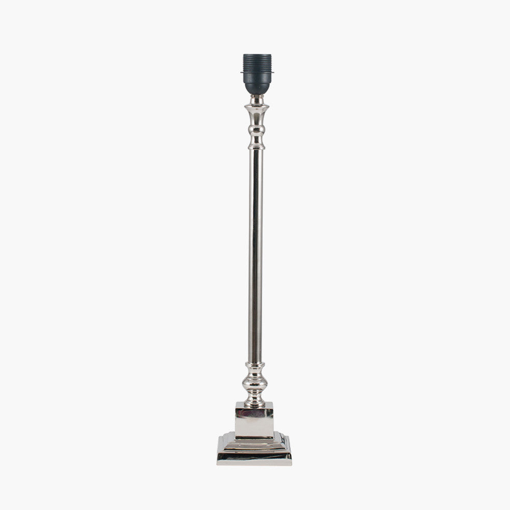 Claudius Nickel Metal Stick Table Lamp - Base Only