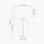 Vivienne Grey Ombre Glass Table Lamp