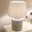 Demetri Grey and Blue Detail Ceramic Table Lamp