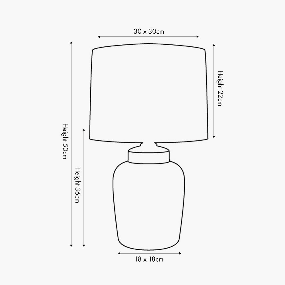 Schoal Blue and White Fish Detail Ceramic Table Lamp