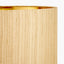 Westwood Clear Glass and Champagne Metal Table Lamp Base with Stellan 35cm Gold Slubbed Silk Mix Gold Lined Cylinder Lampshade