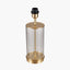 Westwood Clear Glass and Champagne Metal Table Lamp - Base Only