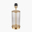 Westwood Clear Glass and Champagne Metal Table Lamp - Base Only