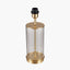Westwood Clear Glass and Champagne Metal Table Lamp - Base Only