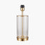 Westwood Clear Glass and Champagne Metal Table Lamp - Base Only