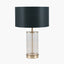 Westwood Clear Glass and Champagne Metal Table Lamp - Base Only