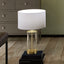 Westwood Clear Glass and Champagne Metal Table Lamp - Base Only