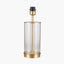 Westwood Clear Glass and Champagne Metal Table Lamp - Base Only