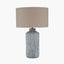 Bude Blue and White Stripe Stoneware Table Lamp - Base Only