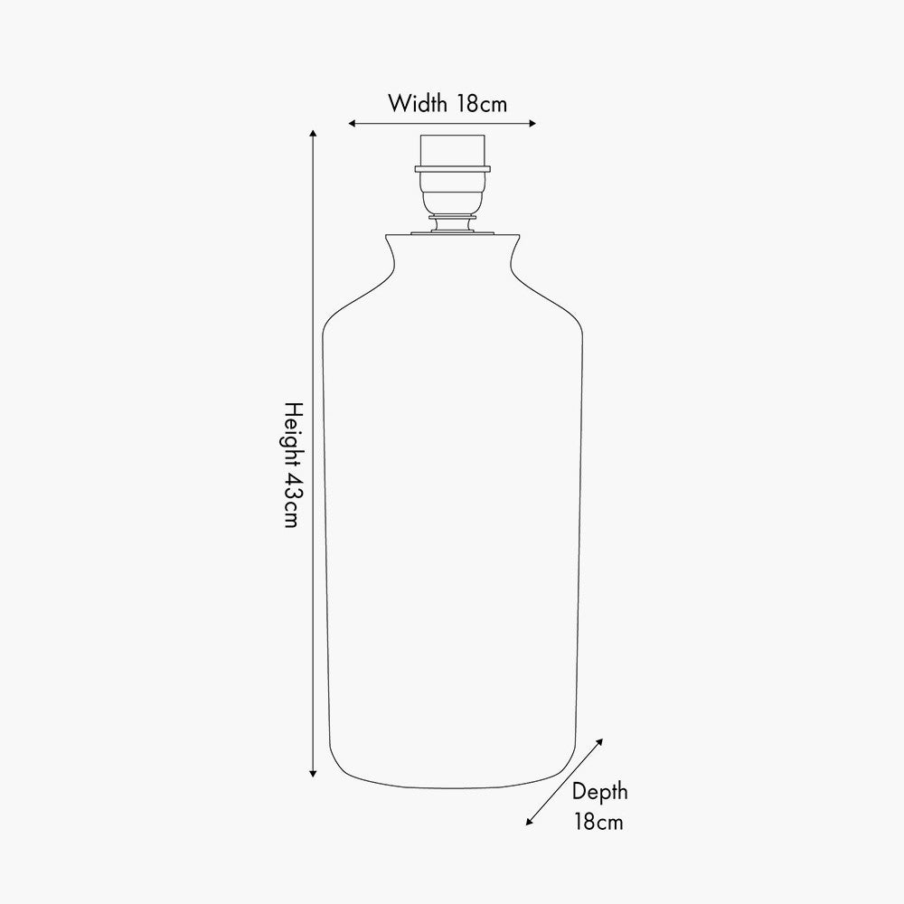 Bude Blue and White Stripe Stoneware Table Lamp - Base Only