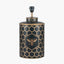 Black Honeycomb Hand Painted Metal Table Lamp Base with Harry 45cm Taupe Cotton Mix Cylinder Lampshade